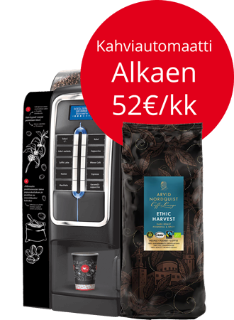 JOBmeal kahviautomaatti Arvid Nordquist kahvi alkaen 52€/kk